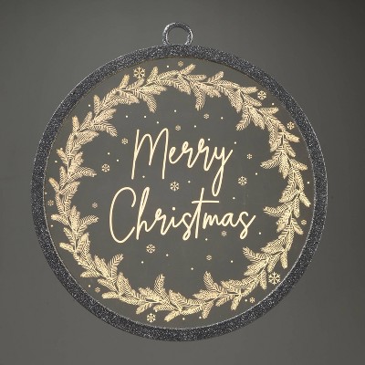 14in LED Etched Merry Christmas Sign - Wondershop™