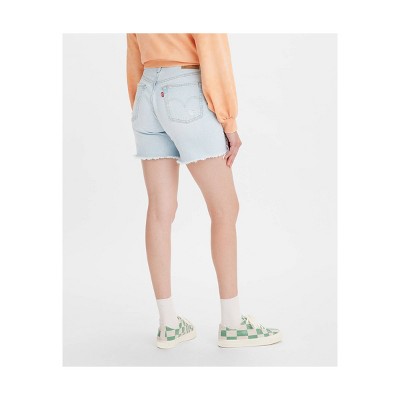 Levi's Women's 501 Mid-Thigh Frayed Button Fly Jean Shorts 30 (Size 10) for  sale online