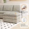 COZONY 108" Modular Sectional, Deep-Seat Chenille L-Shaped Cloud Sofa for 4 w/ Movable Ottoman, Living Room/Apartment - 3 of 4