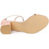 Allegra K Women's Breezy Glitter Opened Toe Crisscross Strap Chunky Sandals - 4 of 4