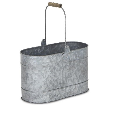 Cheung's Elwyn Oval Galvanized Bucket & Handle
