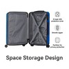 Syemin Luggage 3 Piece Hardside Luggage Set with Spinner Wheels, TSA Locks, Lightweight ABS Suitcases (20"/24"/28"), Blue, 19.88"*10.63"*29.92" - 3 of 4