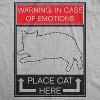 Mens WARNING: In Case of Emotions Place Cat Here Funny Kitten T Shirt - Crazy Dog Men's T Shirt - 2 of 4