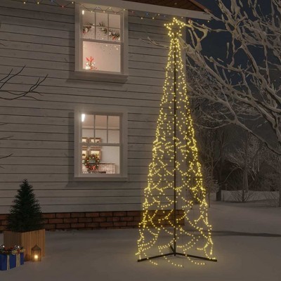 Christmas Cone Tree Warm white Powder-coated steel 3 x 10 ft