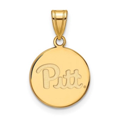 Black Bow Jewelry 14k Yellow Gold Pittsburgh Panthers NCAA Medium Pendant