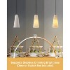 Belspring Adjustable Height Alabaster Pendant Lights, Marble Conical Shade - 3 of 4