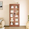 Mlezan Display Cabinet: Glass Doors, 4 Adjustable Shelves, Locking Case. Ideal for Home, Office, or Clinic. Assembly Required. - 3 of 4