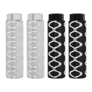 Unique Bargains Aluminum Alloy Anti-Skid BMX Mountain Cycling Fit 3/8 Inch Axles Rear Stunt Bike Pegs 4 Pcs - 1 of 3