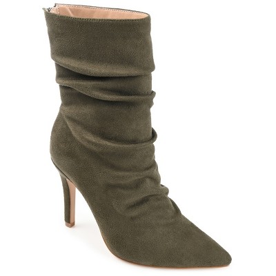 Journee Collection Womens Markie Back Heel Zip Stiletto Booties
