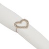 Saro Lifestyle Saro Lifestyle Napkin Rings With Beaded Heart Design (Set of 4), Silver, - 3 of 4
