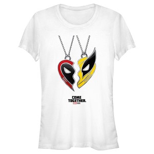 Junior's Marvel: Deadpool & Wolverine Best Friends Necklace Poster T-Shirt - 1 of 4