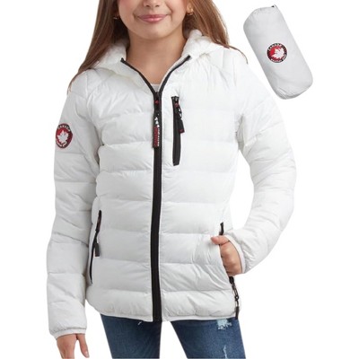 Canada Weather Gear Girls Puffer Jacket - Lightweight Packable Bubble Coat Water Resistant Outerwear Jackets for Girls (7-16)