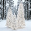 Flocked Artificial Christmas Tree Set with Lights, 4ft 5ft 6ft 3-Piece Snow Covered Xmas Trees for Home, Indoor Outdoor Holiday Decoration - 4 of 4