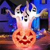 Syemin Inflatable Holiday Decorations Halloween Inflatable Ghost Pumpkin Decoration Rotating Flame Halloween Inflatable Decor, Orange, 54"*36"*72" - 4 of 4