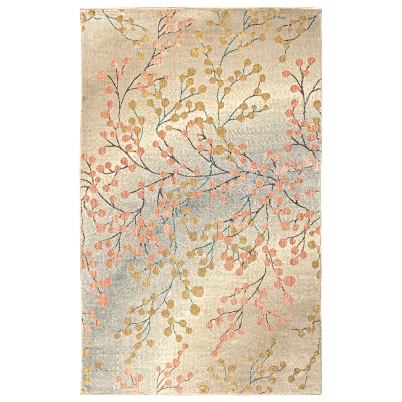 Contemporary Floral and Vine Indoor Living Room Accent Area Rug - Blue Nile Mills, 1 of 8