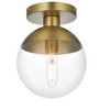 Elegant Lighting Eclipse 8 Inch Flush Mount Clear Shade in Chrome - 3 of 4