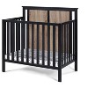 Gulches Mini Crib with Mattress Pad - 3-in-1 Design, Black/Vintage Walnut Finish - 2 of 4