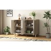 NicBex 4-Door Wood Decorative Storage Cabinet, Sideboard Buffet Cabinet with Storage Arc Handles Adjustable Shelves for Entryway, Living Room - 3 of 4