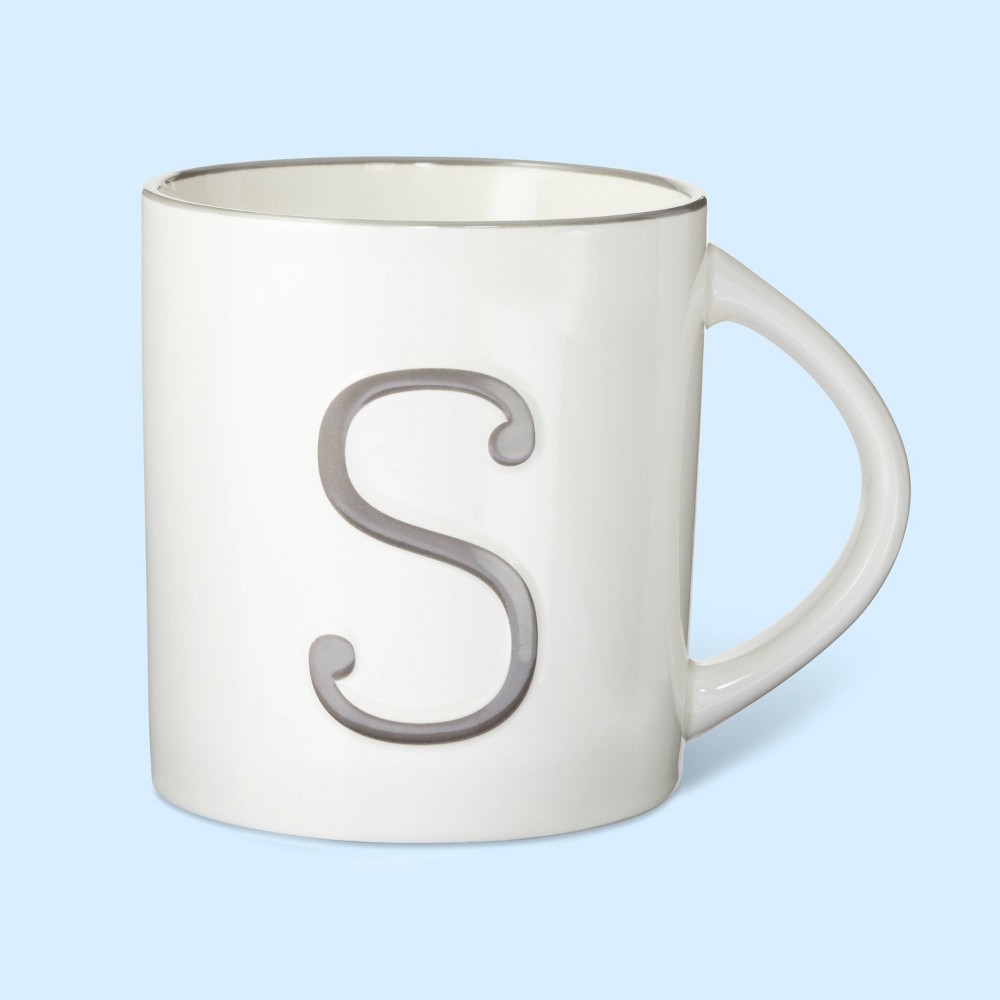 16oz Stoneware Monogram Mug S - Spritz