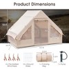 Costway Inflatable Camping Tent 2-6 People Cotton Glamping Tent for Family Camping - 3 of 4