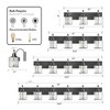 Crystal Matte Black Bathroom Vanity Light Modern Bathroom Vanity Light Fixtures Over Mirror Bath Wall Lighting, e26 Base - 3 of 4
