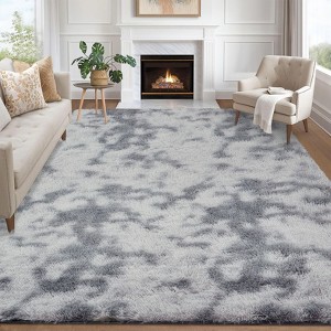 Plush Fuzzy Rugs Ultra Soft Fluffy Furry Rugs Non Slip Non Shedding Area Rug Indoor Carpet Nursery Rugs for Kids Room Bedroom Home Decor - 1 of 4