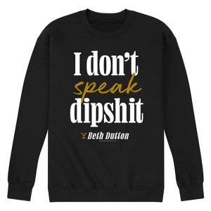 Men's - Yellowstone - Don't Speak Dipsh Graphic Fleece Sweatshirt - 1 of 4