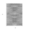 Silver Gray And Charcoal Striped Washable Indoor Outdoor Area Rug - 3 of 4