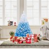 Costway 5/6/7/8 FT Artificial Christmas Tree with 456/820/1264/1774 Branch Tips & Folding Metal Stand White & Blue/White & Pink - 4 of 4