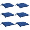 vidaXL Chair Cushion Non Slip Outdoor Patio Seat Cushion Pad Oxford Fabric - Blue 19.7" x 19.7" x 2.8" 6 Pack - 3 of 4