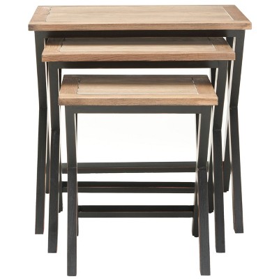 Marsha Accent Table Black/Oak - Safavieh