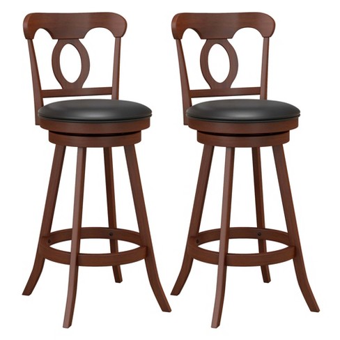 Costway Set Of 2 Swivel Bar Stools 30.5'' Pub Height Dining Bar Chairs  Cream : Target