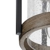 Progress Lighting, Whitmire, 1-Light Outdoor Ceiling Mount, Matte Black, Clear Seeded Glass - 3 of 4