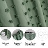 LunaLulinlk Dark Green Boho Farmhouse Shower Curtain for bathroom - 3 of 4