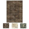 Elegant Floral Inspired Thin Indoor Rug, Non Slip Washable Low Pile Carpet Mat with Stain Resistant Backing and Reinforced Edges, Perfect - 2 of 4