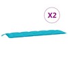vidaXL Garden Bench Cushions 2 pcs Turquoise Oxford Fabric - 2 of 4