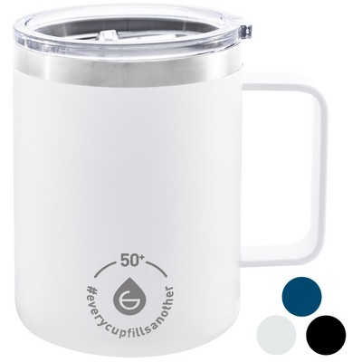 GROSCHE Everest Double Wall Insulated Travel Mug with Spill Proof Lid, 14 fl 0z Capacity