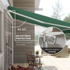 12' x 10' Retractable Awning Patio Awnings Sun Shade Shelter with Manual Crank Handle, 280g/m2 UV & Water-Resistant Fabric and Aluminum Frame - 4 of 4