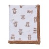 Cotton Jersey Blanket W/ Ultra Soft Plush Lining - Cuddly Bear - 2 of 4