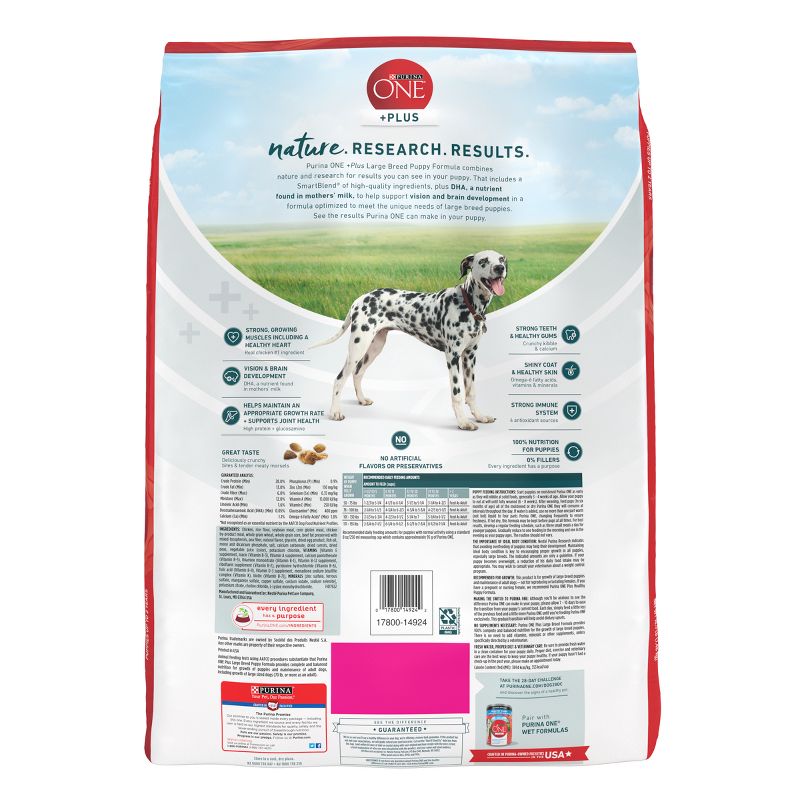 Purina ONE SmartBlend Large Breed Puppy Chicken Flavor Dry Dog Food, 4 of 10
