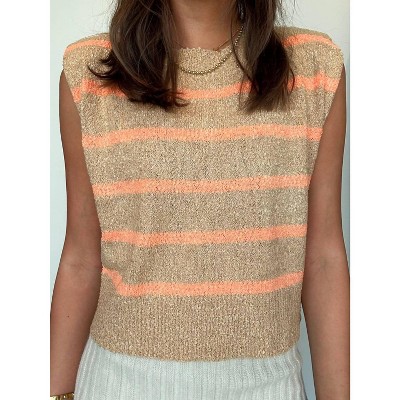 Women's Sleeveless Striped Knit Top - Strut & Bolt