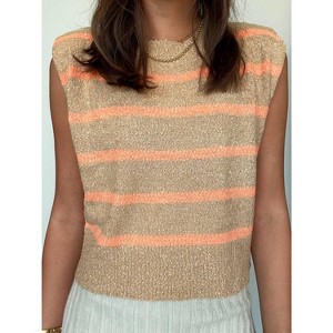 Women's Sleeveless Striped Knit Top - Strut & Bolt - 1 of 2