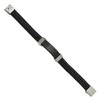 Black Bow Jewelry 13mm Two Tone Stainless Steel & Black Leather I.D. Bracelet, 8.5 Inch - 2 of 4
