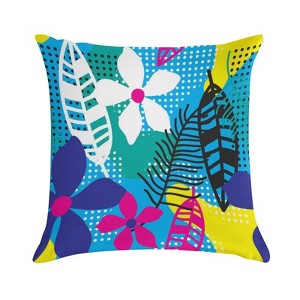 Blue Garden Pillow Covers 18x18 Decorative Throw Pillows Soft Square Cushion Covers for Couch Sofa Bedroom - 1 of 1