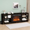 Farmhouse 70'' TV Stand For Tvs Up To 70'' With 23'' Electric Fireplace and Adjustable Shelves - 2 of 4