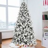 7.5FT Flocked Christmas Tree, 400L Colorful LED Lights, 10 Modes, Realistic PE/PVC/Hard Needle Blend-- Frevyn - 4 of 4