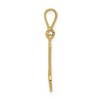 Black Bow Jewelry 14k Yellow Gold, Maci Collection, LG Filigree Script Initial M Pendant - 2 of 4