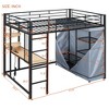 NicBex Twin/Full Metal Loft Bed with Desk,Shelves,Wardrobe&LED for Teens&Gamers,Versatile Gaming Loft Bed Platform,Space-Saving,350lbs Max - 3 of 4