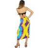 LA LEELA Women's Beach Wrap Bikini Swimwear Cover up Bathing suit Summer Wraps Swimsuit Sarong Skirts for Women One Size Purple, Tie Dye Design - 4 of 4