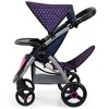 Twin Star Doll Stroller W/ Shoulder Bag, Blue, Hot Pink, Unicorn - 3 of 4